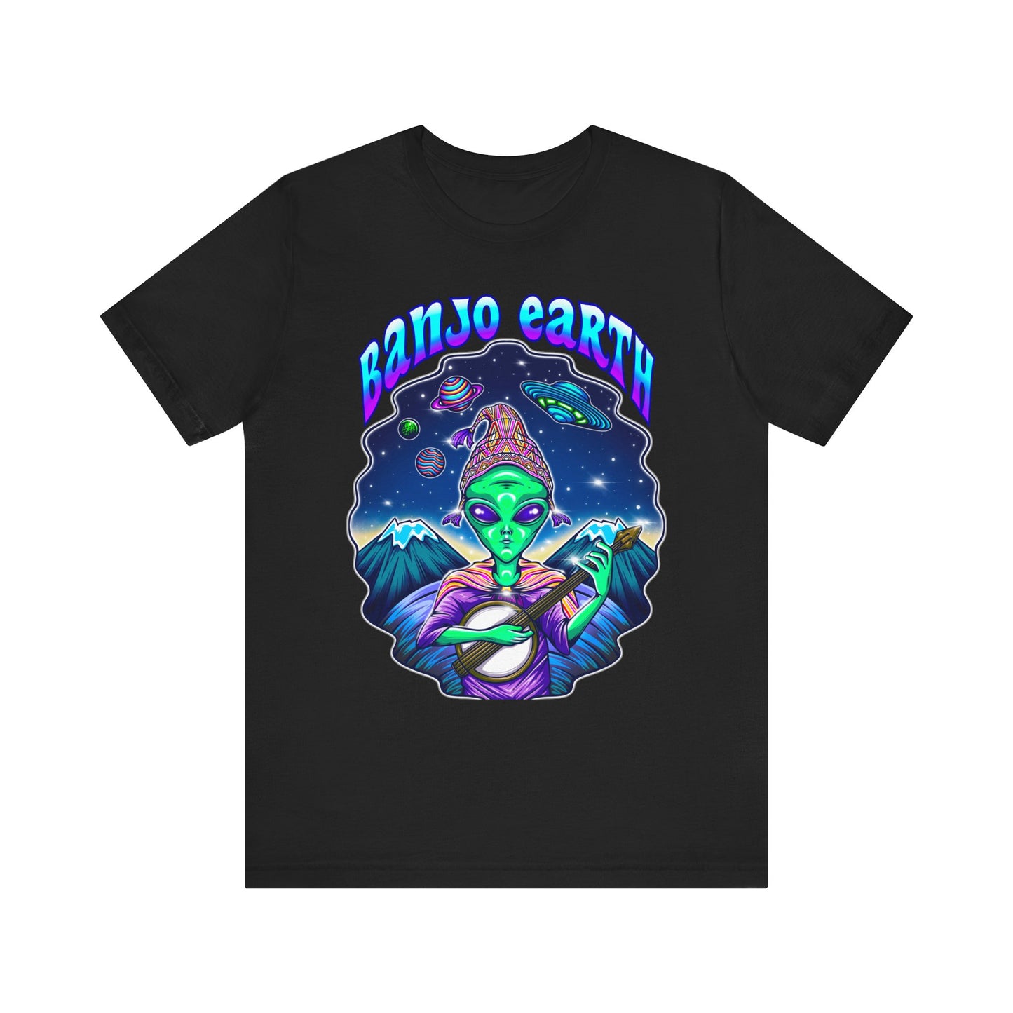 Banjo Earth Peru Alien Unisex Short Sleeve Tee (Bella+Canvas)