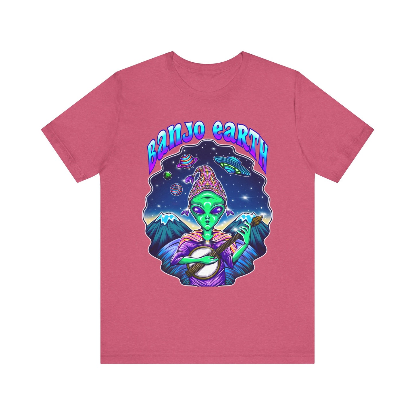 Banjo Earth Peru Alien Unisex Short Sleeve Tee (Bella+Canvas)