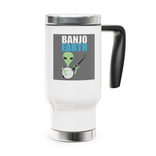 Banjo Earth Stainless Steel Travel Mug with Handle, 14oz