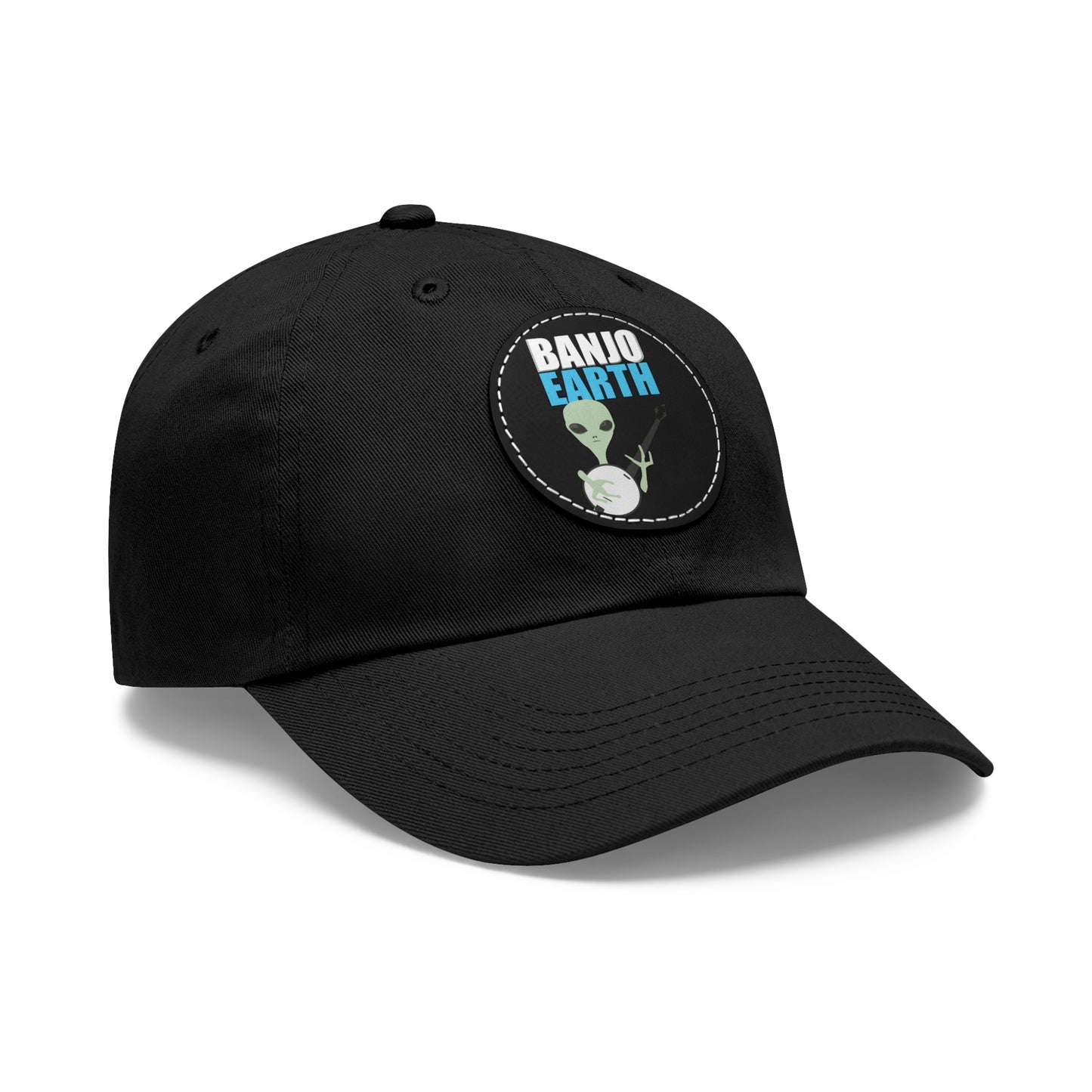 Banjo Earth Alien Dad Hat with Leather Patch (Round)