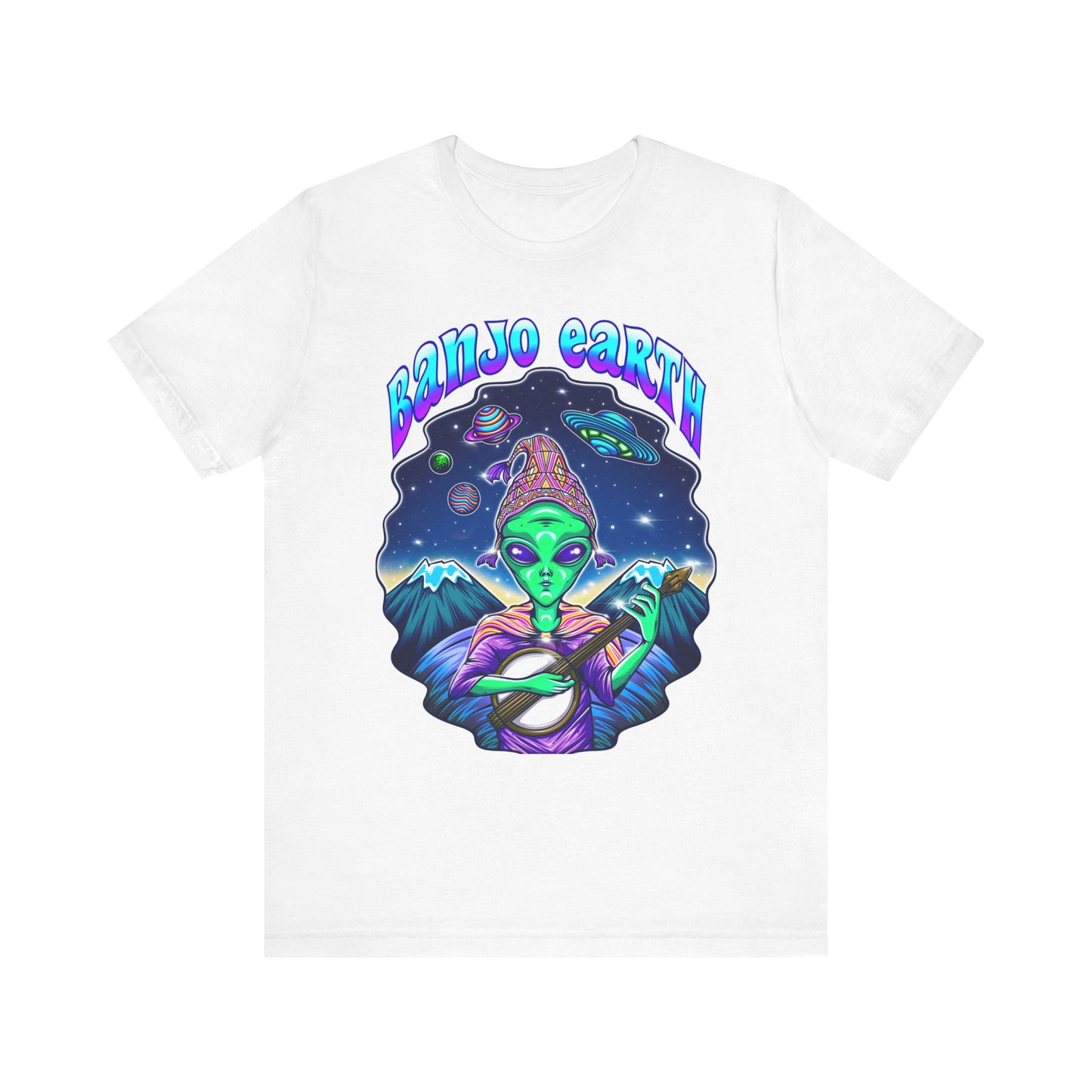 Banjo Earth Peru Alien Unisex Short Sleeve Tee (Bella+Canvas)