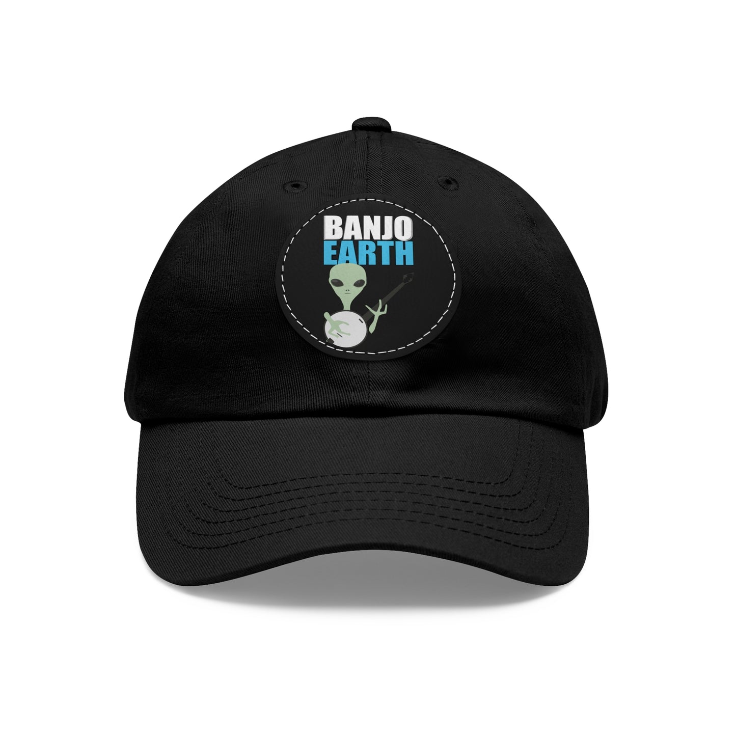 Banjo Earth Alien Dad Hat with Leather Patch (Round)