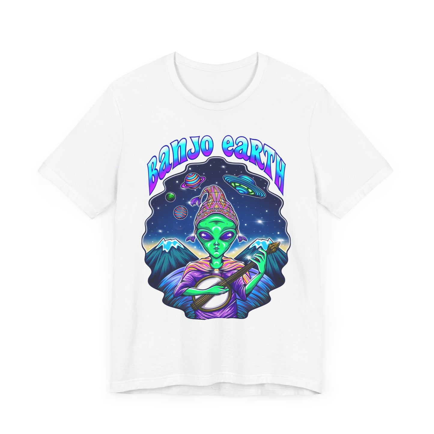 Banjo Earth Peru Alien Unisex Short Sleeve Tee (Bella+Canvas)