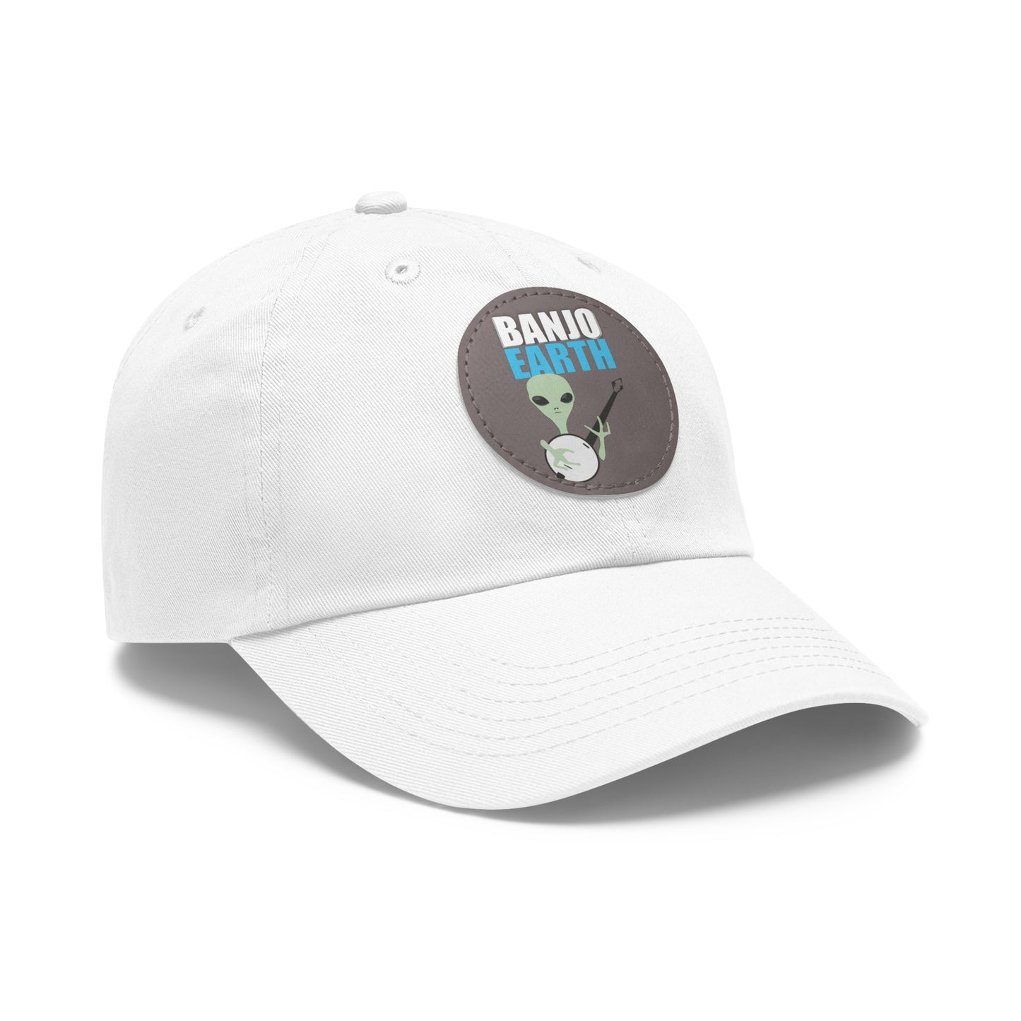 Banjo Earth Alien Dad Hat with Leather Patch (Round)