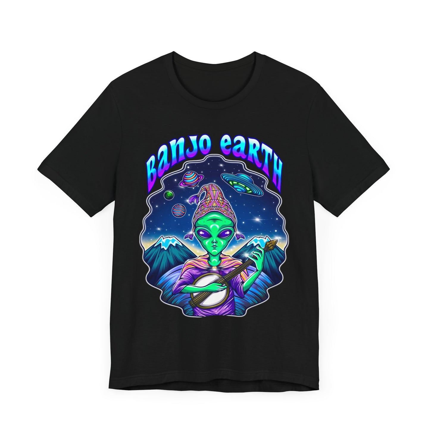 Banjo Earth Peru Alien Unisex Short Sleeve Tee (Bella+Canvas)