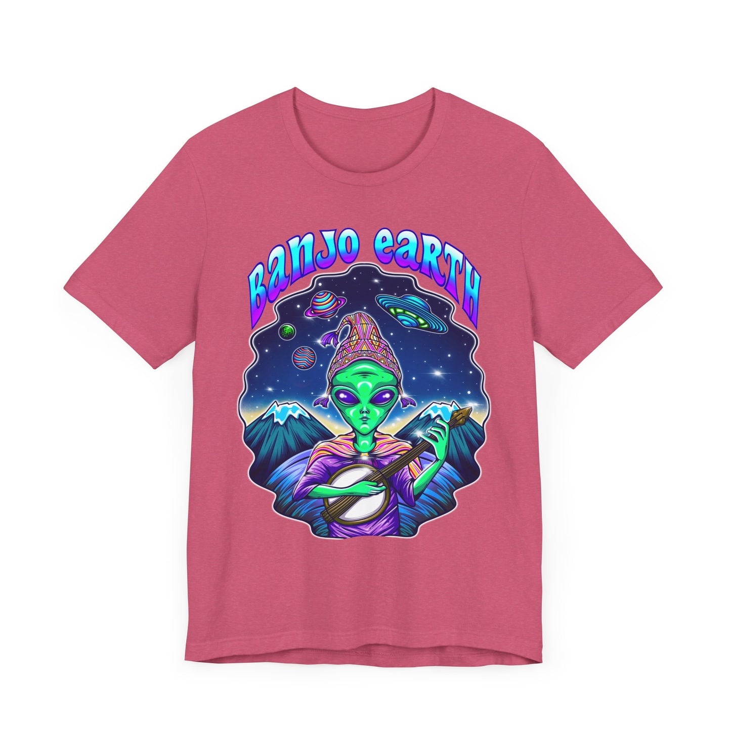 Banjo Earth Peru Alien Unisex Short Sleeve Tee (Bella+Canvas)