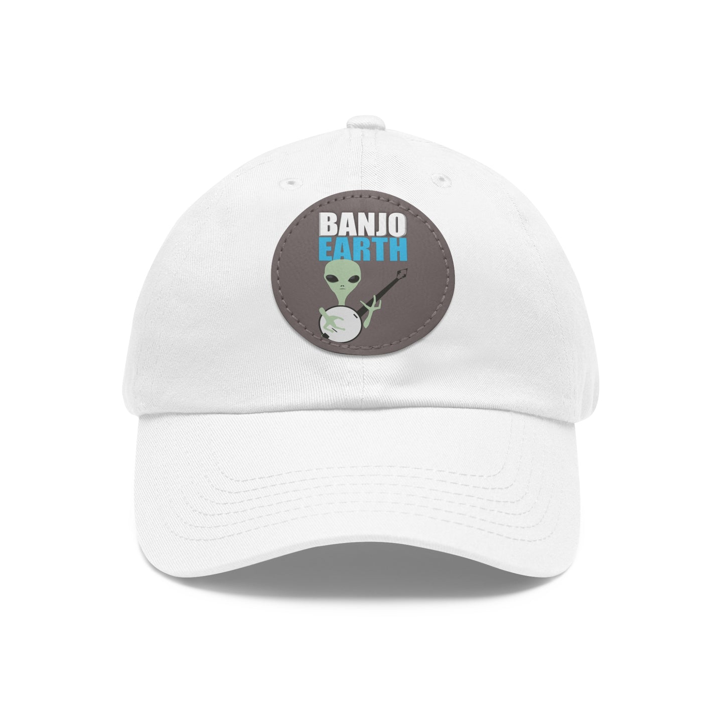 Banjo Earth Alien Dad Hat with Leather Patch (Round)